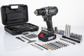 Professional-grade lithium-ion cordless drill with variable speed, torque control, and full accessory kit.
